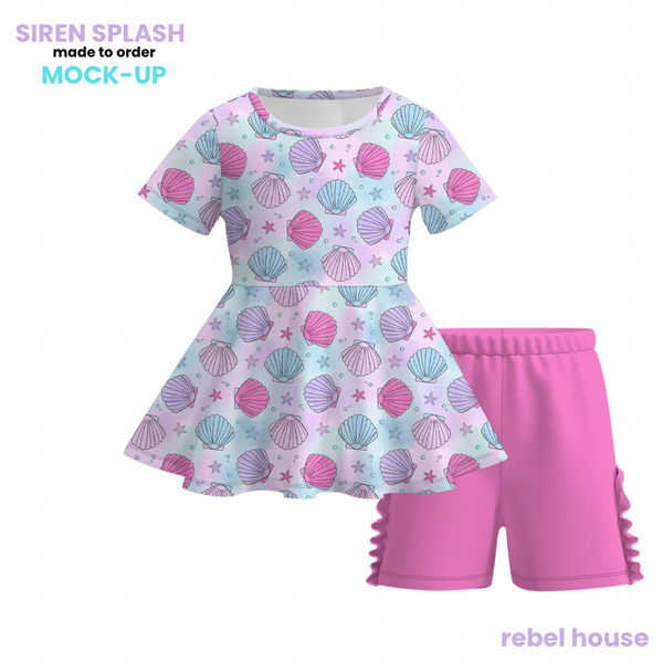 Shell Shimmer Peplum Set