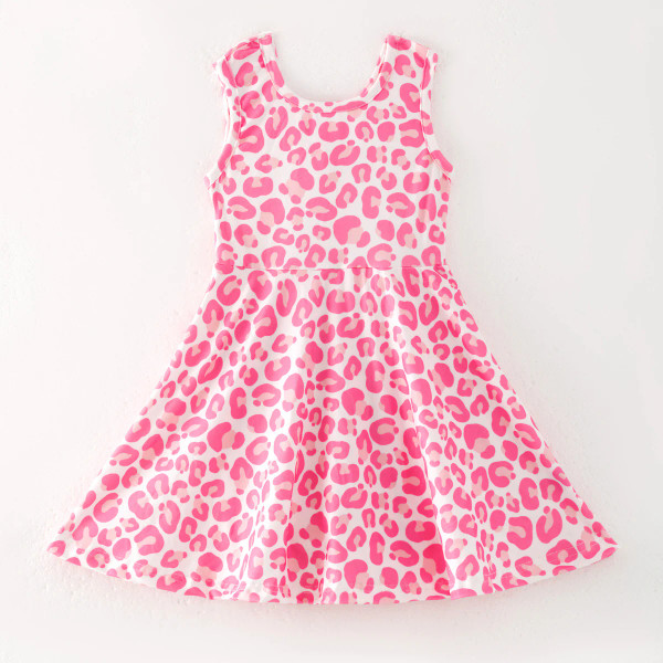Wild Pink Leopard Twist Skort Dress