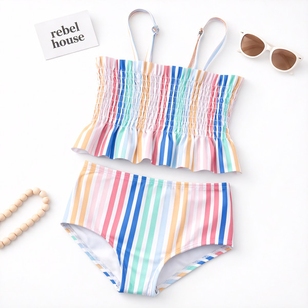 Rainbow Rhythm Smocked Two-Piece