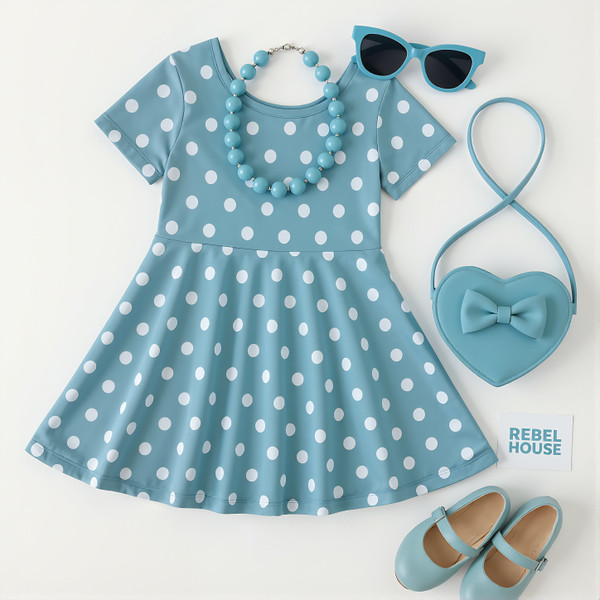 Blue Polka Dot Dress