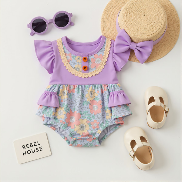 Polka Petal Romper