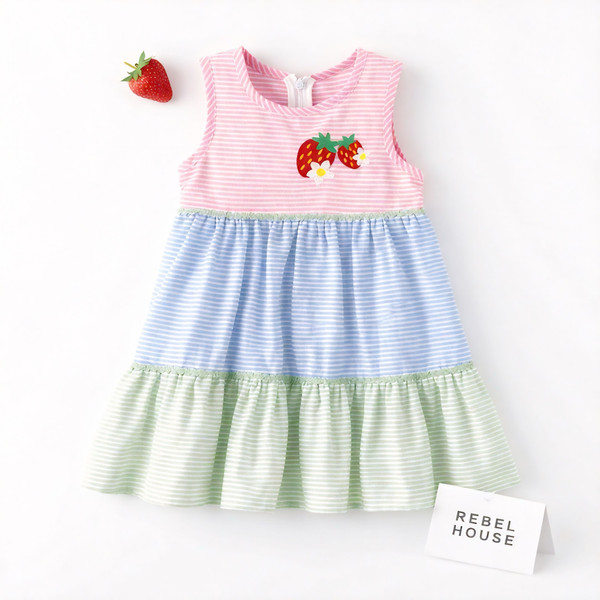 Sweet Strawberry Tier Dress