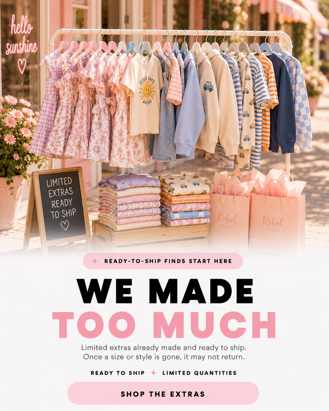 Shop We Made Too Much limited extras ready to ship from Rebel House
