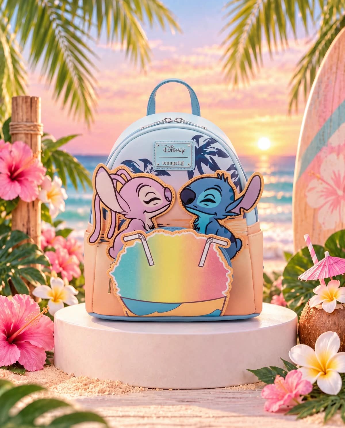 November Stitch and Angel Loungefly mini backpack