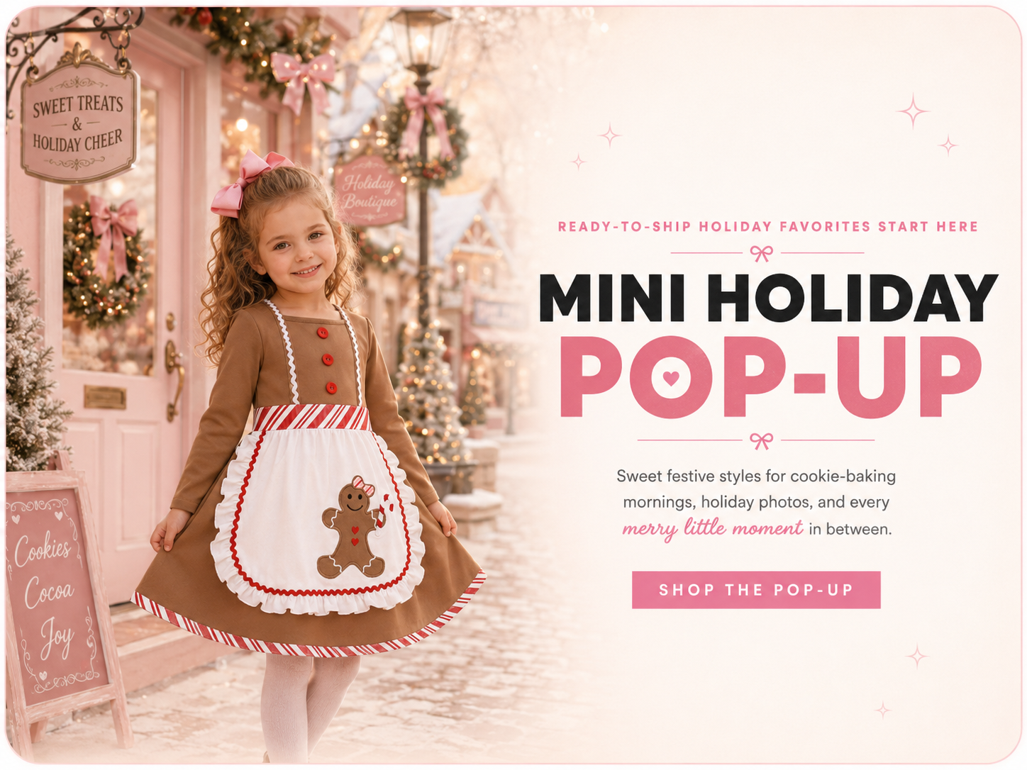 Mini Holiday Pop-Up ready-to-ship festive clothing