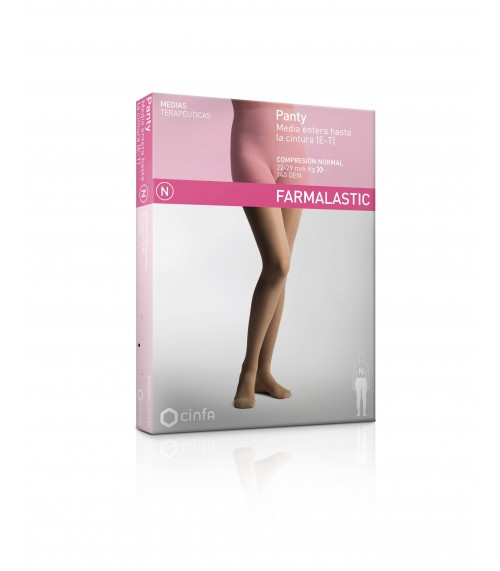 Panty comp normal 140 den farmalastic camel t- reina plus