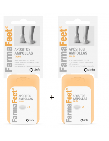 Farmafeet ampollas talón apósito adhesivo pack doble
