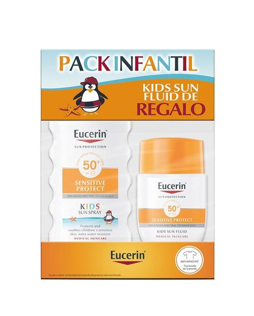 Protector solar sun kids spray transparente SPF50 200 mL + 50 mL eucerin