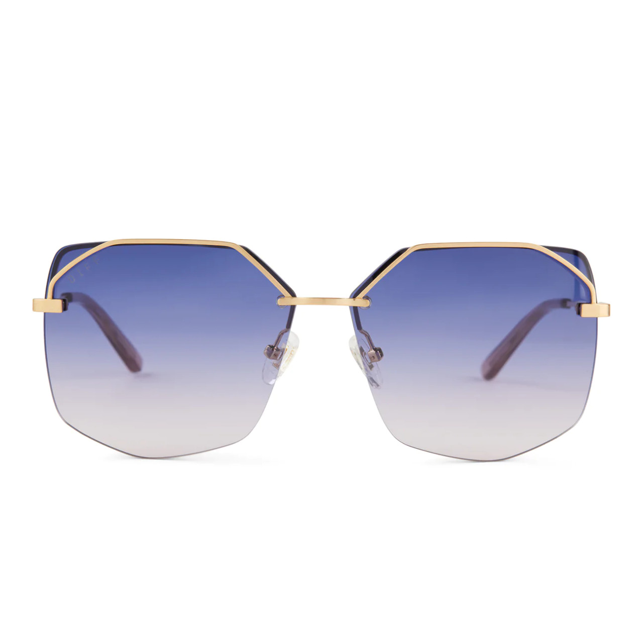 Rose Gold Wire-Frame Cat-Eye Sunglasses - CHARLES & KEITH UK