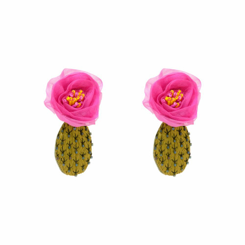 Cactus Flower Earrings - Multi 