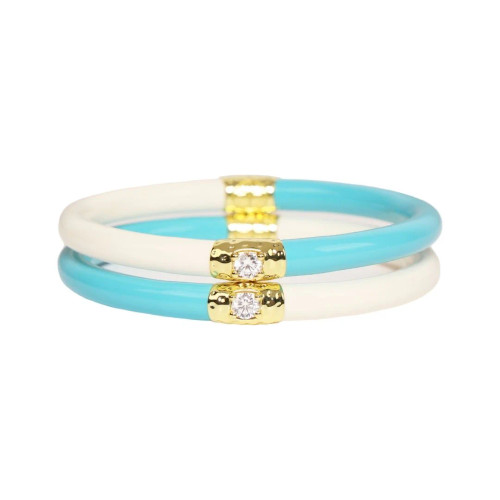 All Weather Bangles - Turquoise/Ivory Yin & Yang