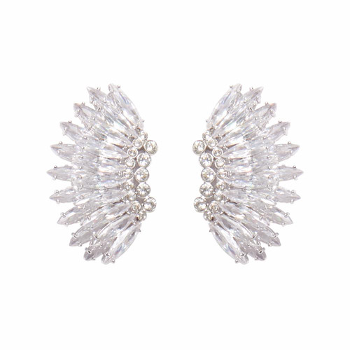 Crystal Mini Madeline Earring - Silver