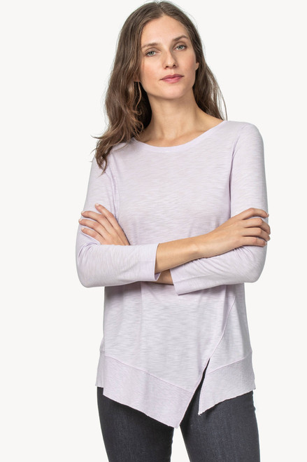 3/4 Sleeve Rib Trim - Lilac