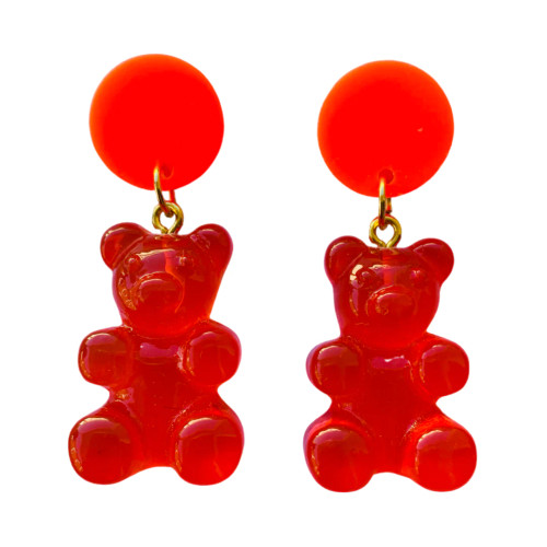Gummy Bear Earrings - Red