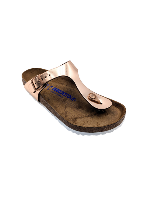 Gizeh Soft Footbed Sandal - Metallic Copper Leather