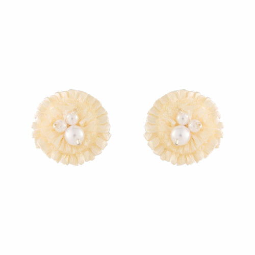 Brigida Stud Earrings - Ivory