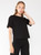 Ponte Knit Short Sleeve Top - Black