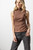 Shirred Mock Neck Tank - Java