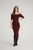 Jennifer Off Shoulder Midi Rib Dress - OX Blood