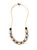 Chinoiserie Classic Bead Necklace - White/Navy/Gold