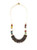 Tumbled Wood Necklace - White/Multi/Brown