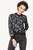 Floral Puff Sleeve Sweater - Black/Charcoal