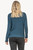 Side Snap Pullover Sweater - Sapphire