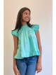 Poppy Top - Solid Turquoise