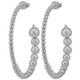 Small Crescent Hoops - Silver