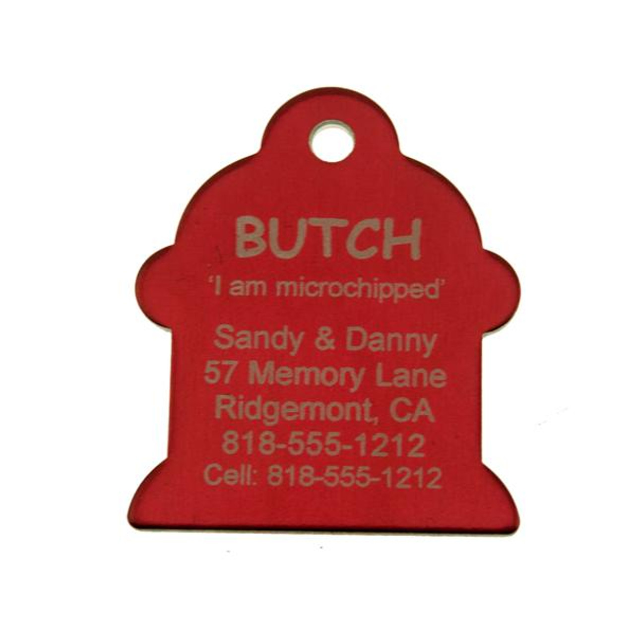 Shop for and Buy Large Fire Hydrant Pet ID Tag - Engraved at Keyring ...