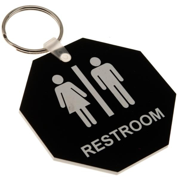 Shop for and Buy Restroom Octagon Engraved Key Tag at Keyring.com ...