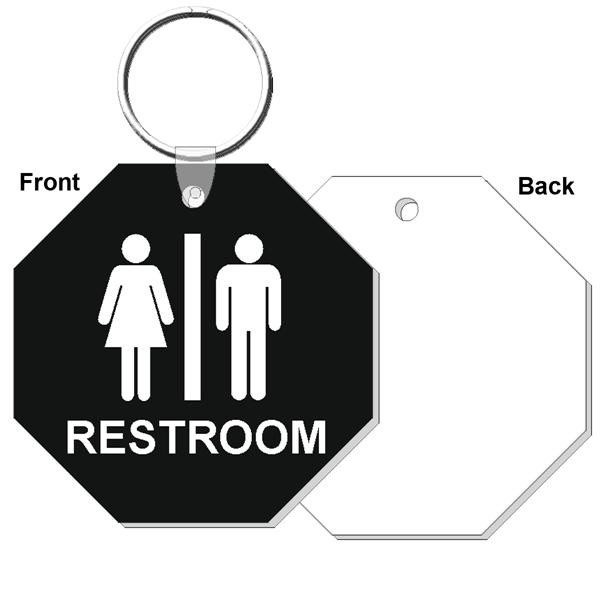 Shop for and Buy Restroom Octagon Engraved Key Tag at Keyring.com ...