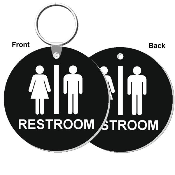 Shop for and Buy Restroom Round Double Sided Engraved Key Tag at ...