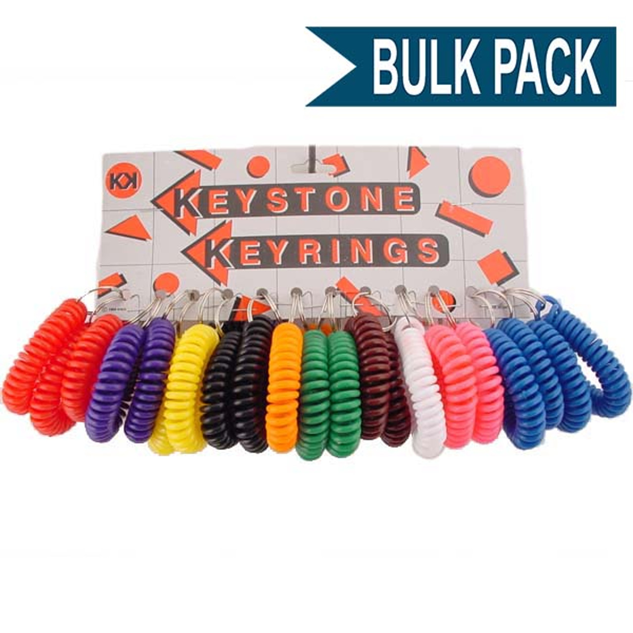 Shop for and Buy Wrist Coil Key Chain with Keyring - Bulk Pack 24 Assorted  at . Large selection and bulk discounts available.