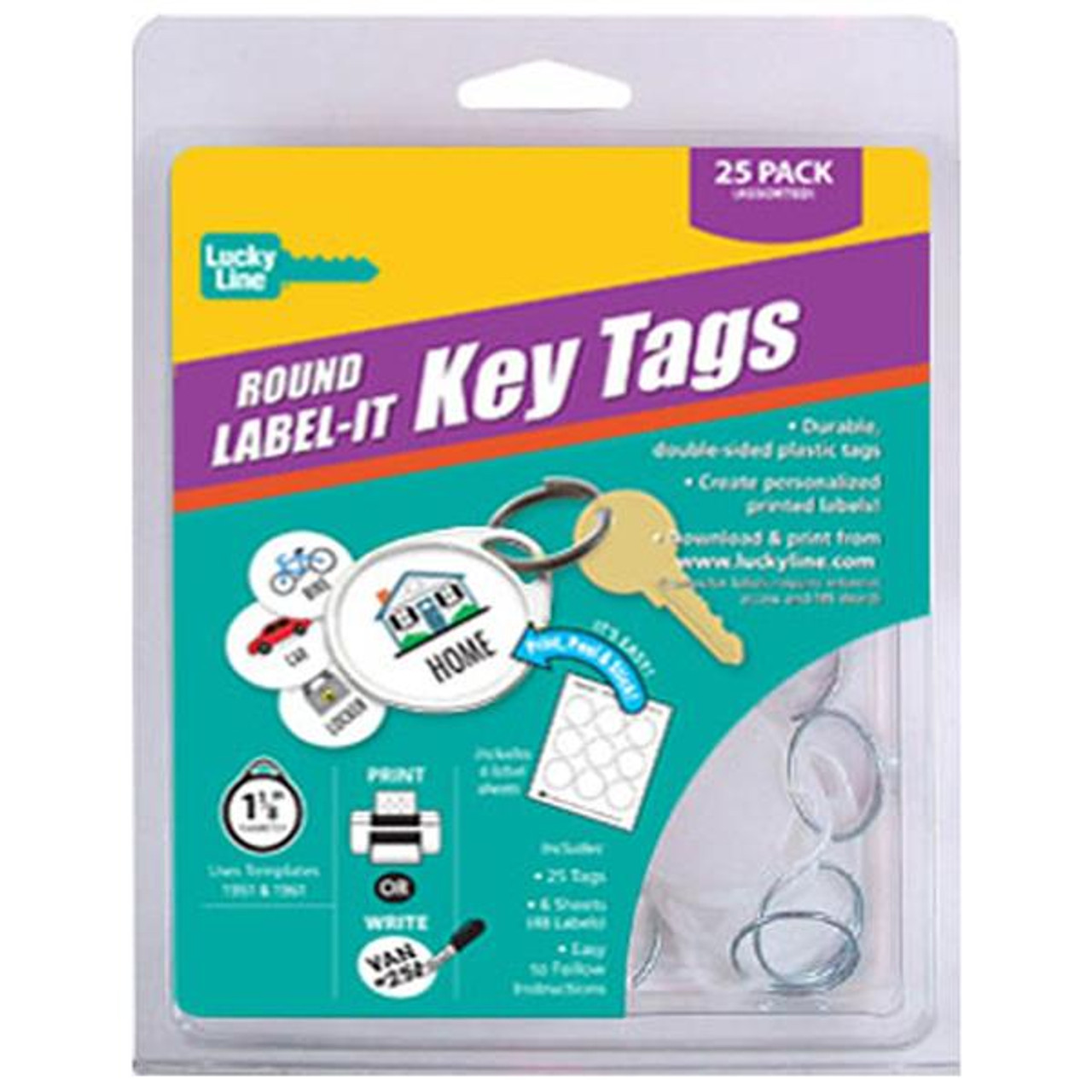 Shop for and Buy Round 1 Hole Label-It Tags WHITE ONLY 25 Tag Starter Pack  (with labels) at . Large selection and bulk discounts available.