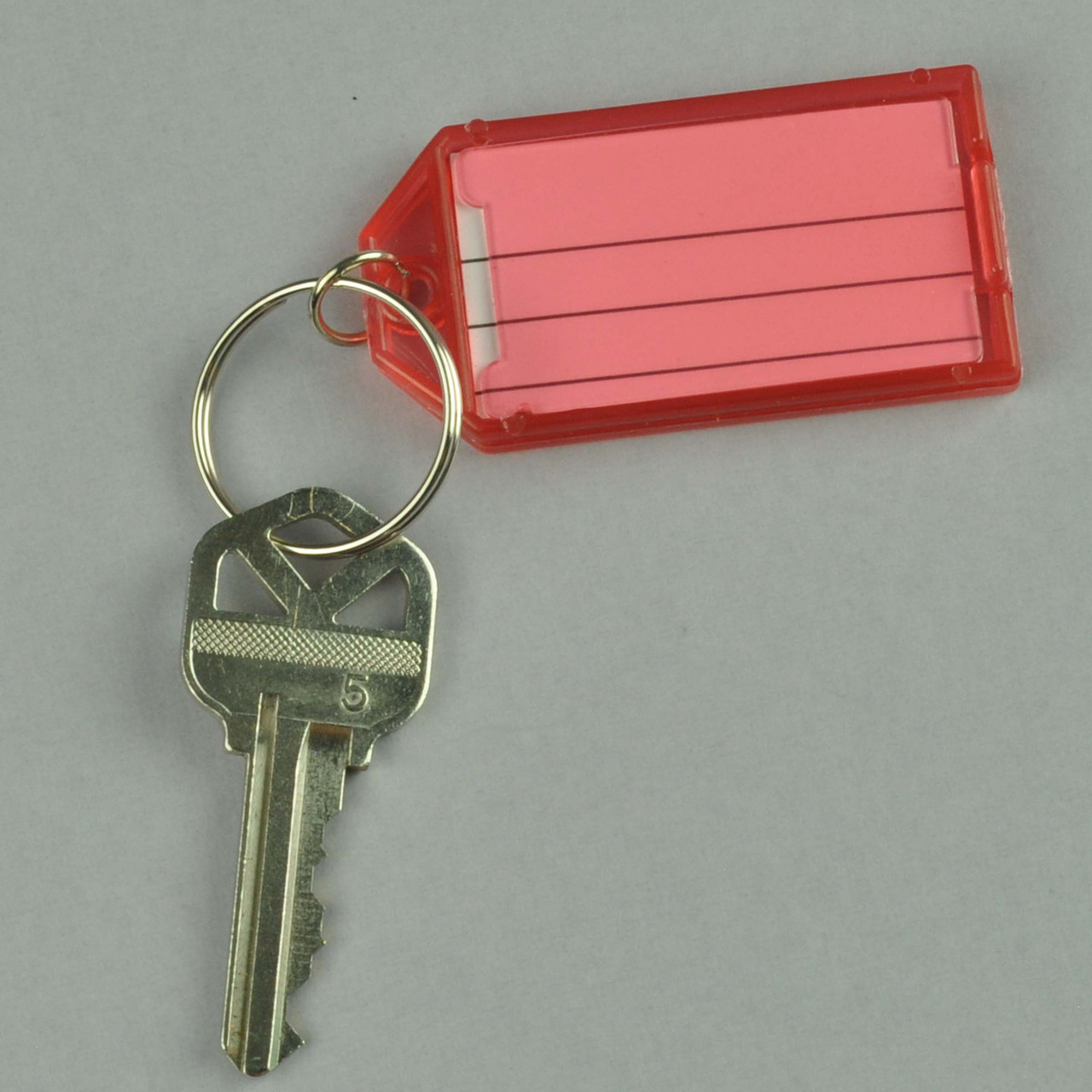 Key Identifier Tag Plastic Keytag with Swivel Key Ring - Each by Color