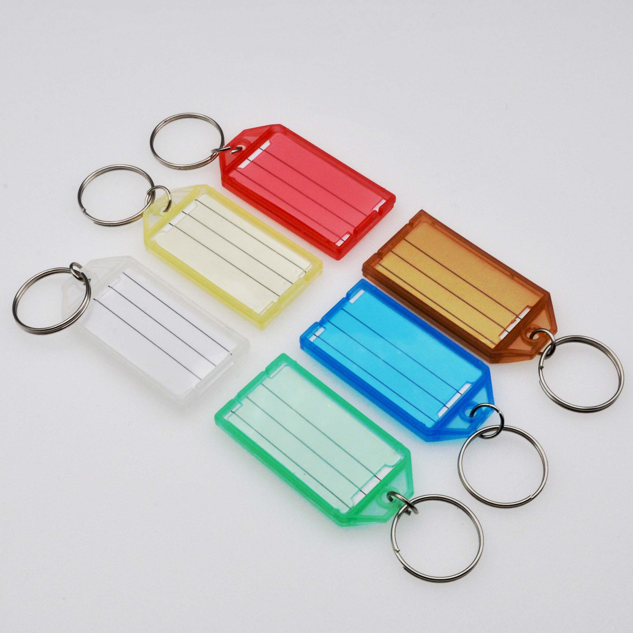 Buy QincLing100 PCS Key Tags, Keyring Tags Key Labels Plastic Key Fobs Id  Tags Key Rings Name Tags Luggage Id Labels with Labels Split Ring Keyring  Online at desertcartINDIA