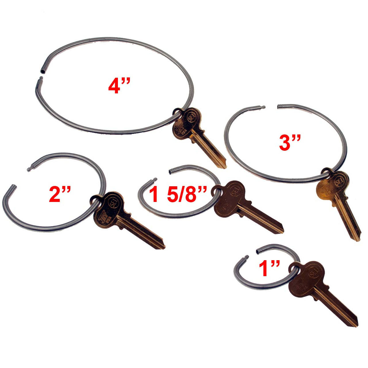 1.25 Key Rings for Keychains Rings for Home Car Office, Metal Split Key  Ring Set, Round Keyrings for Keys Bulk Pack 