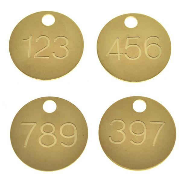 Shop for and Buy 1.25 Inch Round Solid Brass Key Tag Single Line at