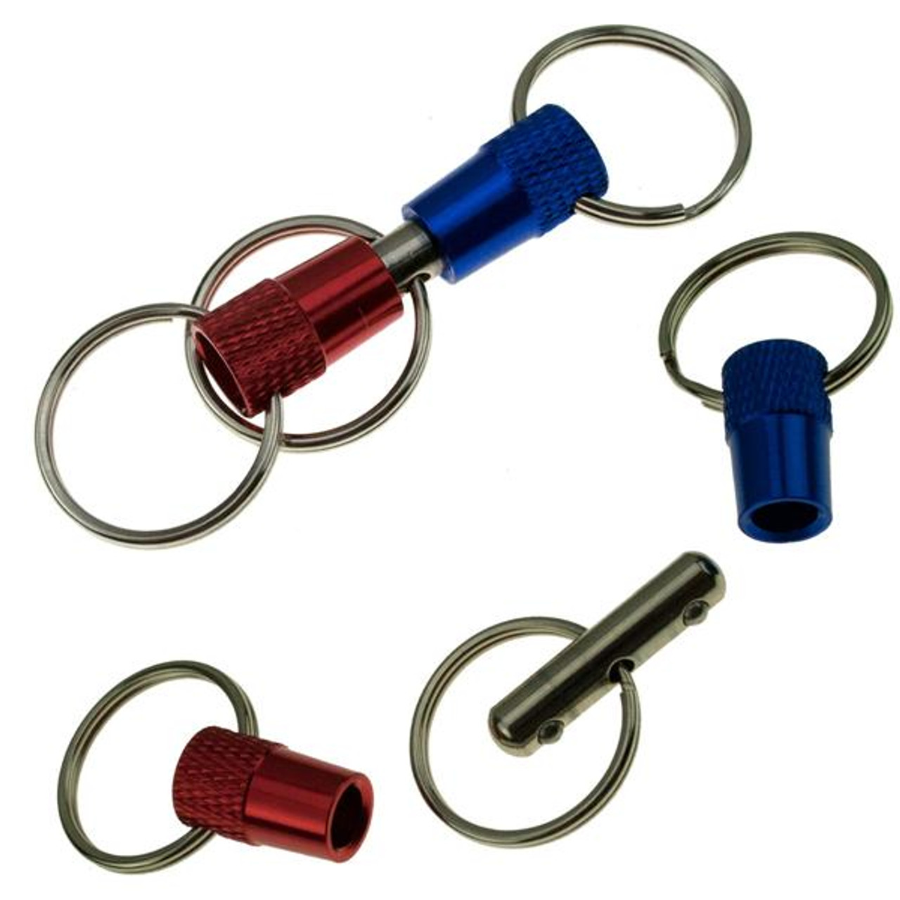 Anodized Lock And Key Key Ring