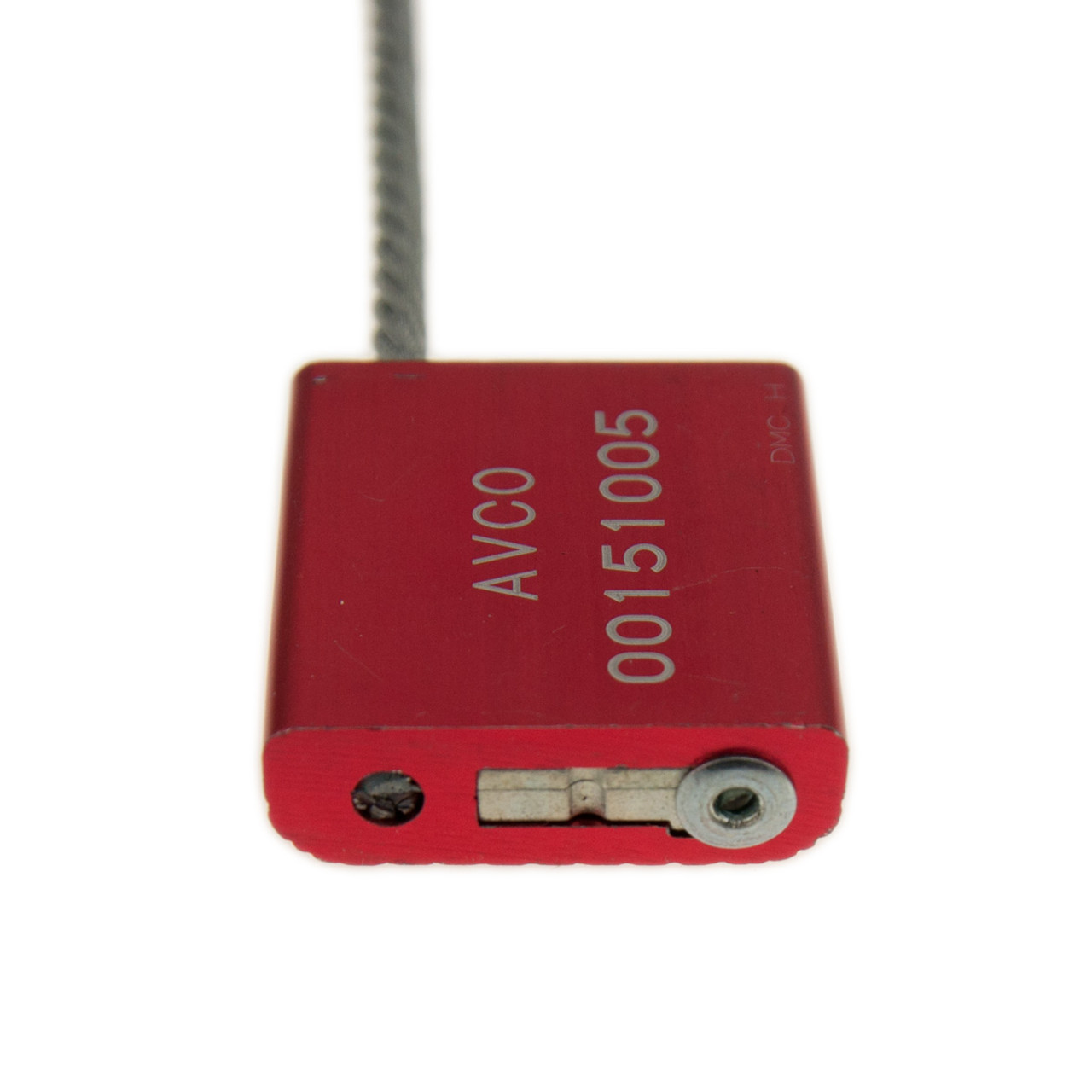 Non-Removable Cable Key Ring - Red Aluminum