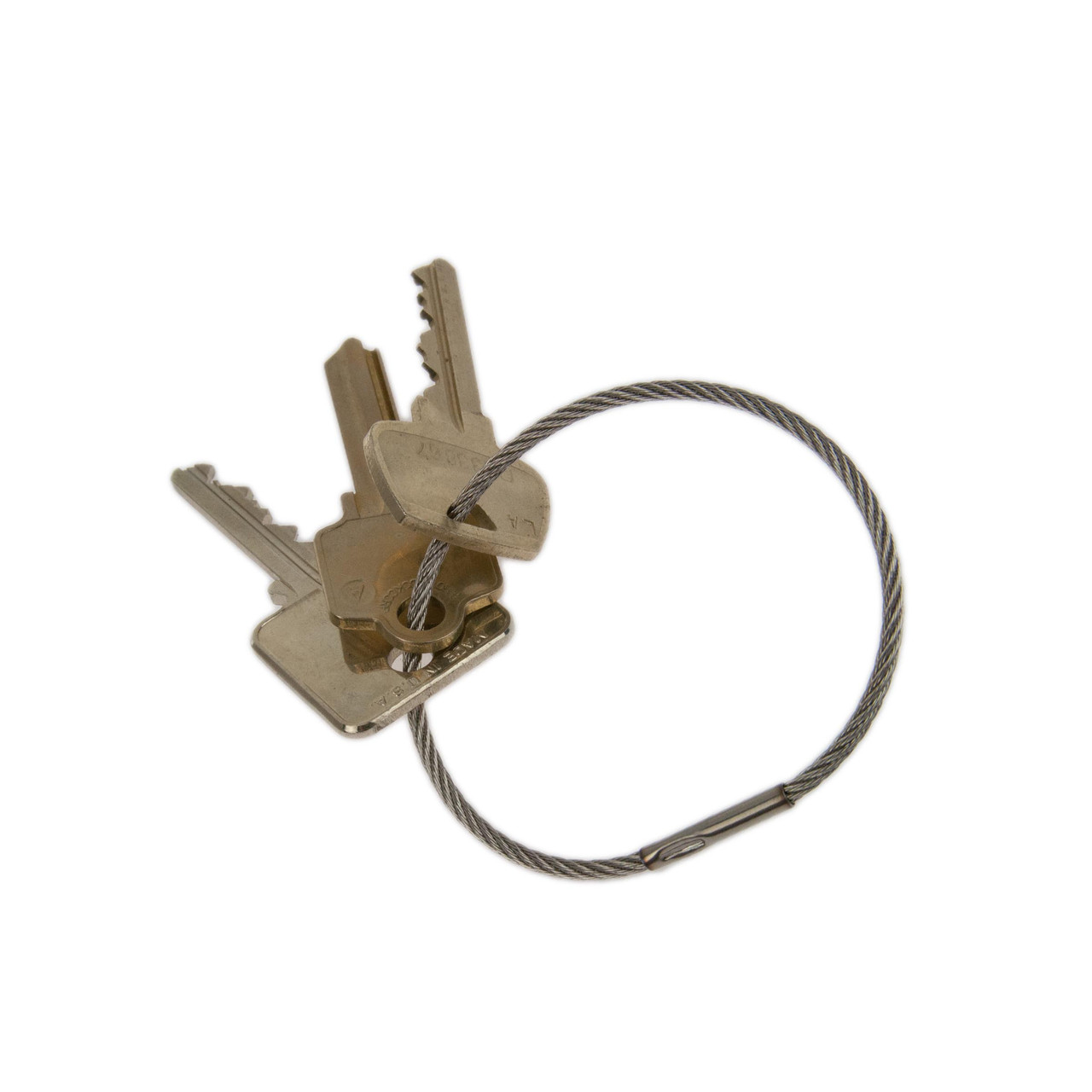 6 Cable Key Rings: Stainless Steel Wire Keyrings, Metal Ring Security  Lanyards. 