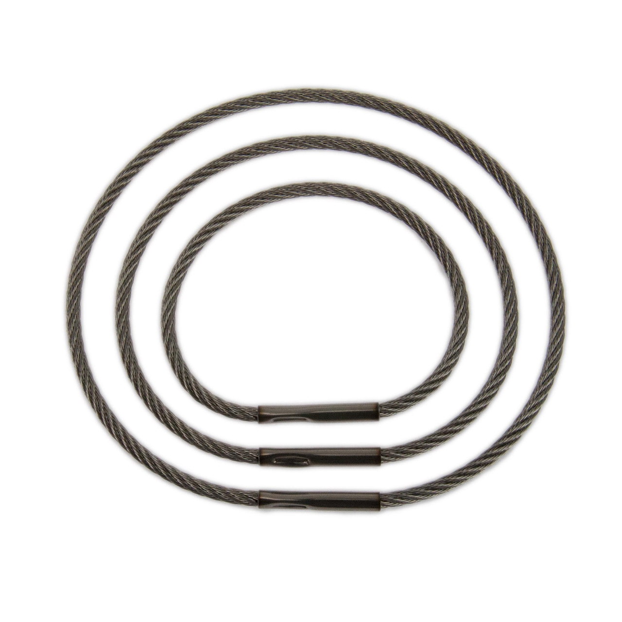 6 Cable Key Rings: Stainless Steel Wire Keyrings, Metal Ring