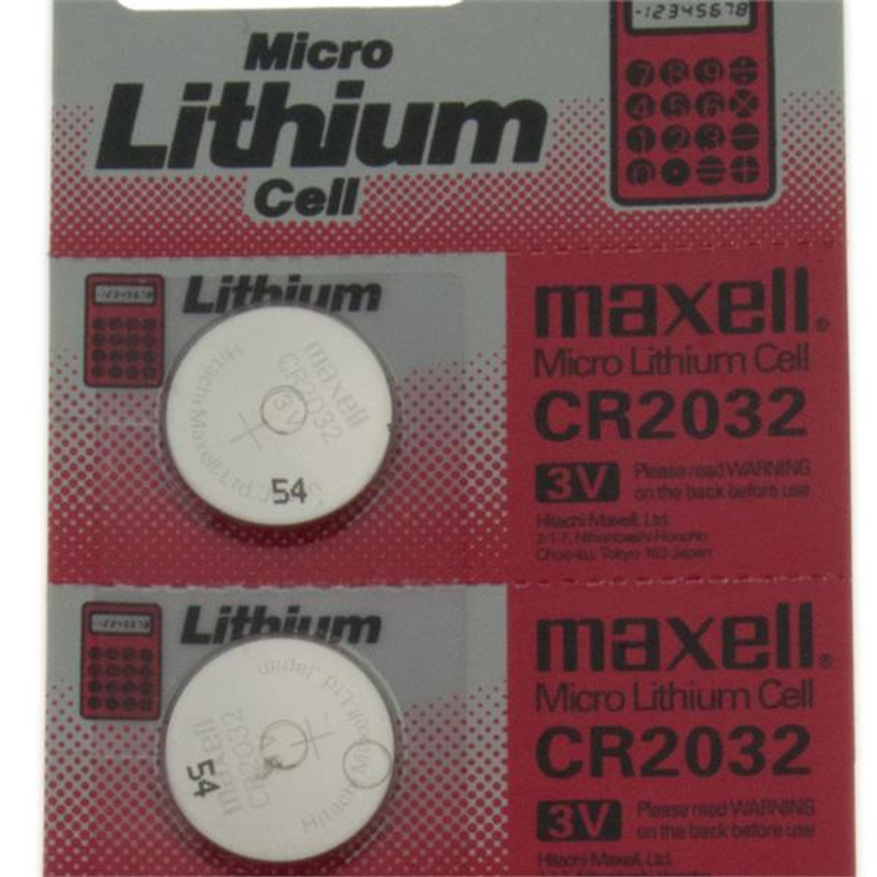 CR2032 Car Alarm and Remote 3 Volt Lithium Battery Thin