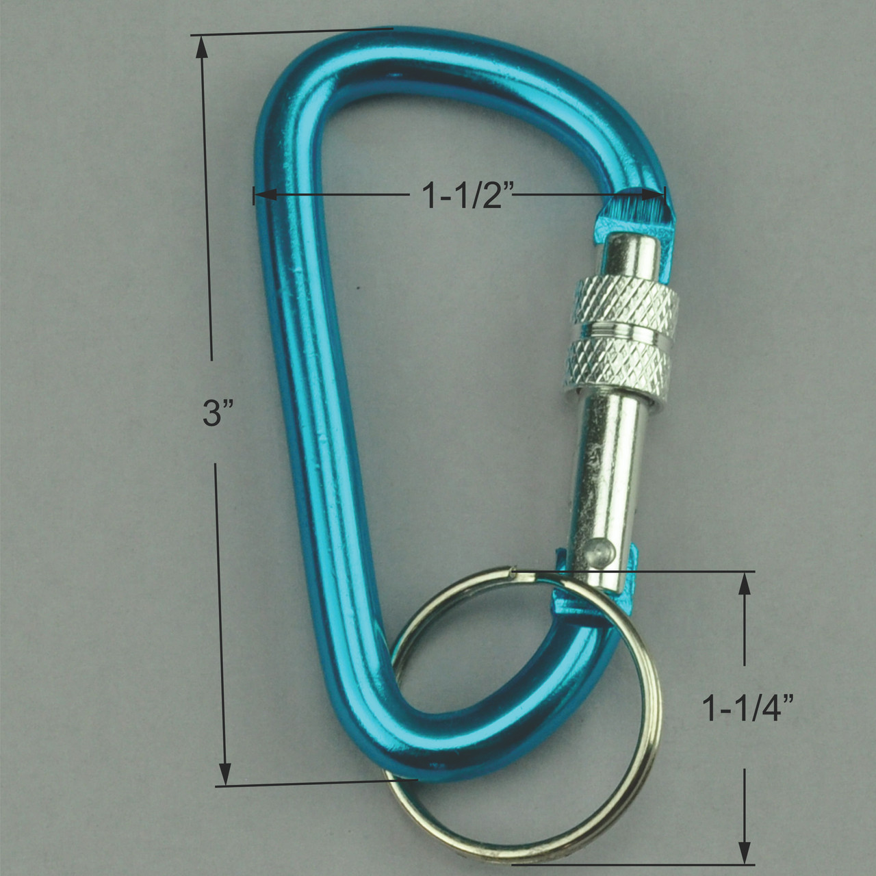 Dog Bone Shape Carabiner Clip Keychain - Bulk Pack