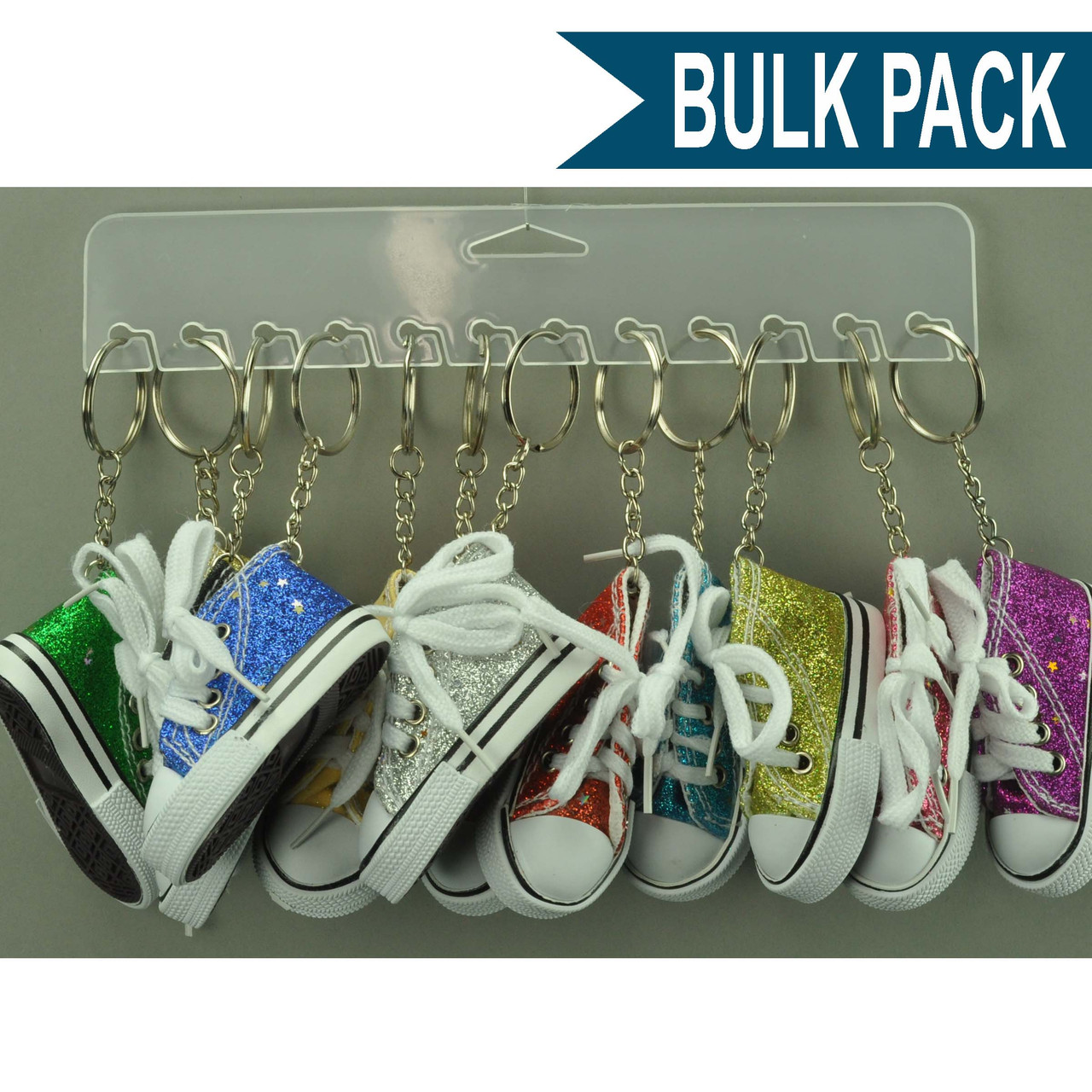 Glitter Sneaker Key Chain - Bulk Pack