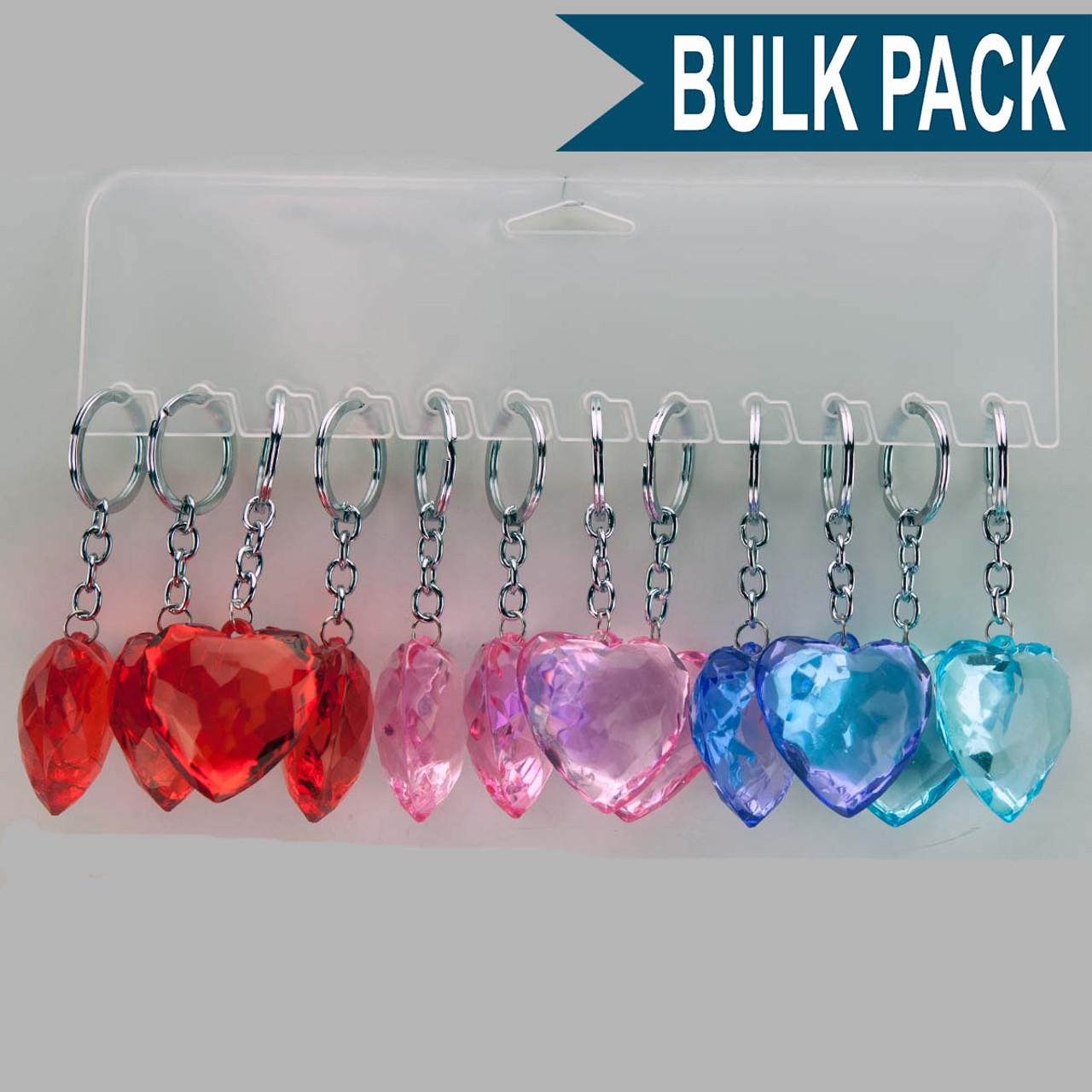 Crystal Heart Keychain-Bulk Pack