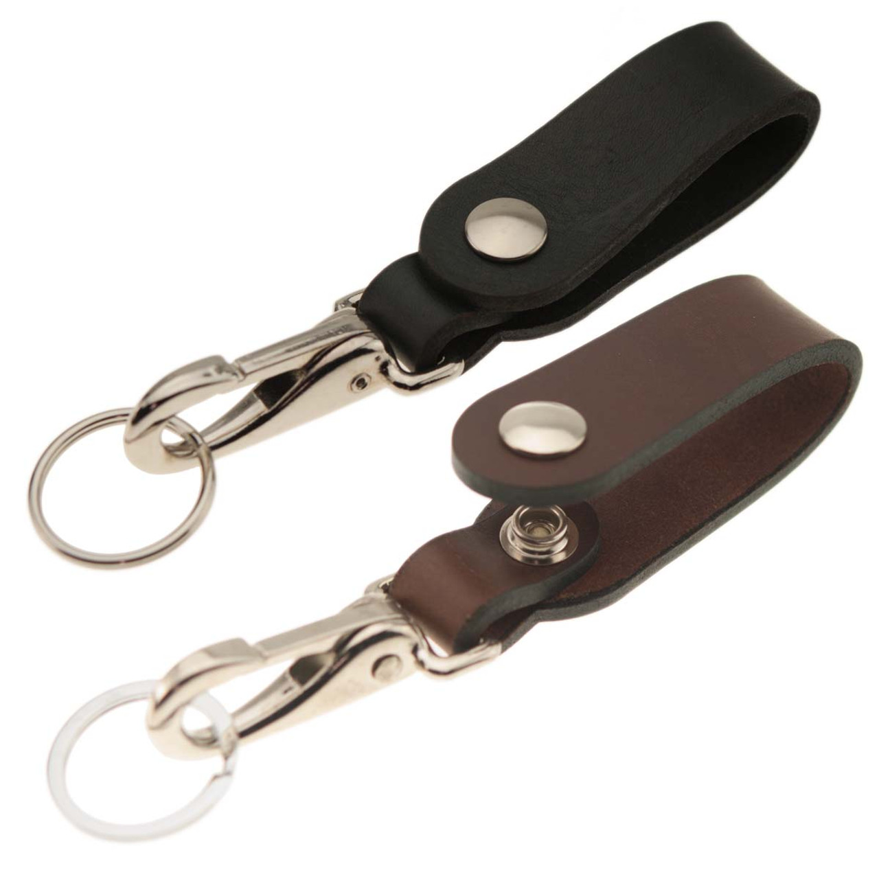 Shop for and Buy Leather Two Part Snap Open Detachable Key Holder