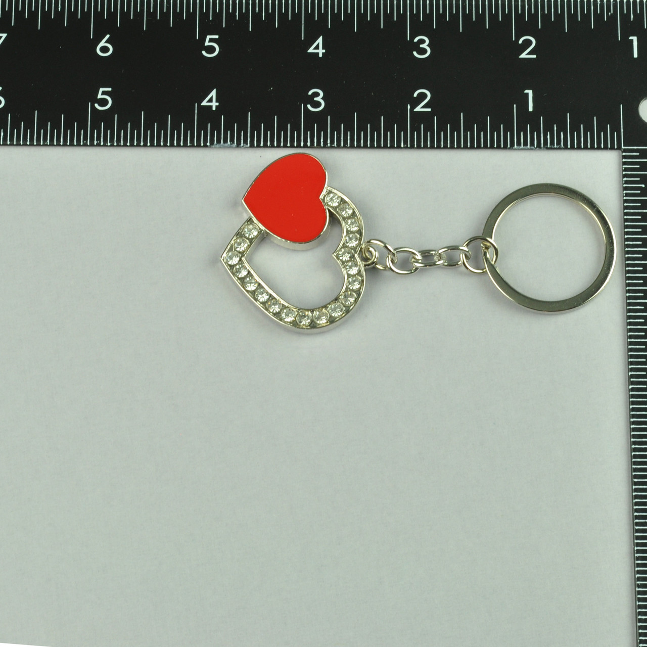 Shop for and Buy Elegant Open Heart Key Holder with Stones at Keyring ...