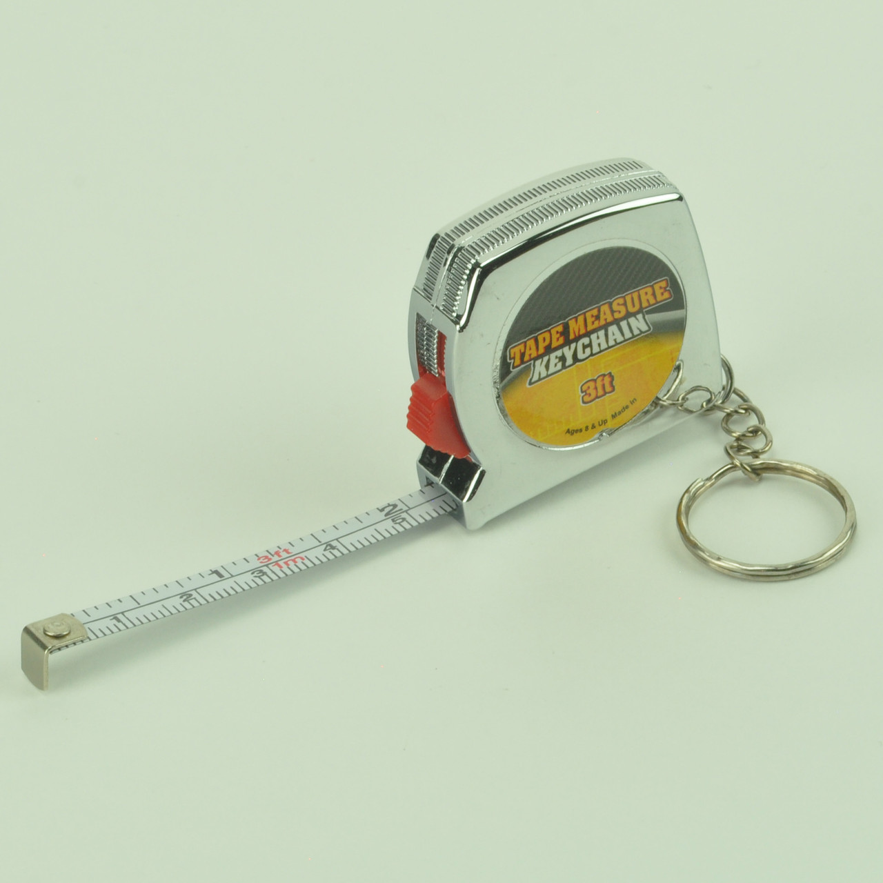 Shop for and Buy 3 Foot Tape Measure Key Chain - Chromed Plastic